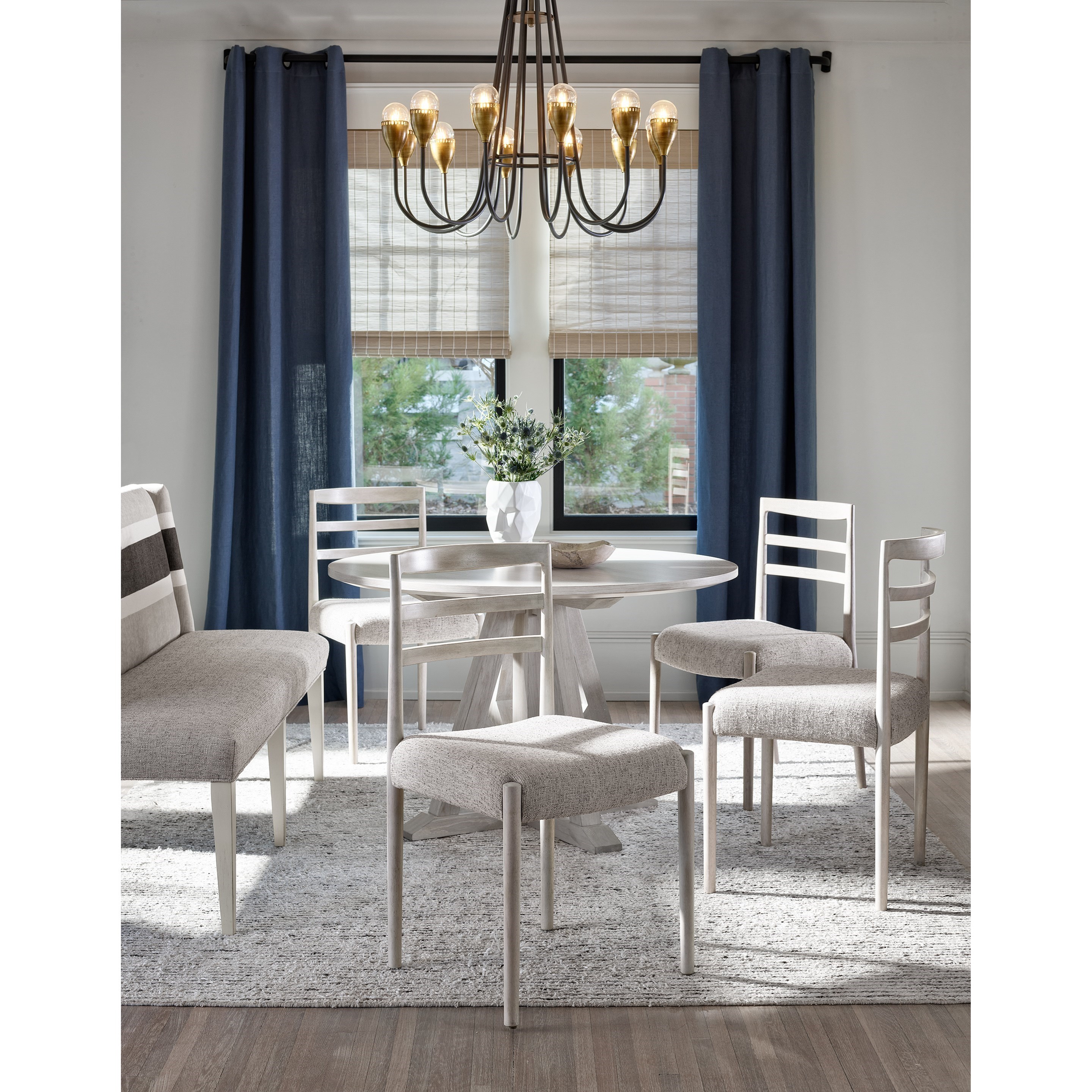 Universal Modern Farmhouse U011B634 Contemporary Dining Side Chair with Upholstered Seat Baer